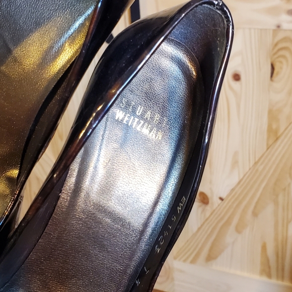 Stuart Weitzman Brown Patent Leather Pumps - Picture 10 of 11